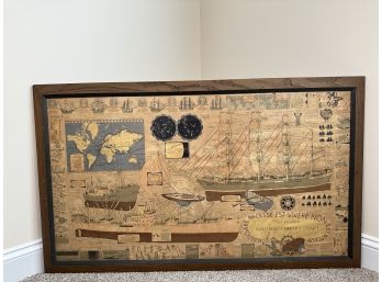 Vintage The Rudder Nautical Library Chart