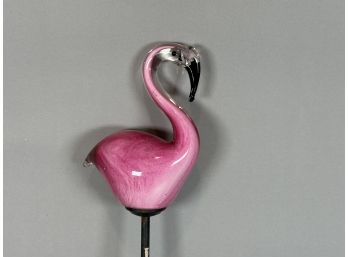 Glass Flamingo Solar Light