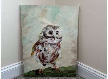 A Pretty Owl Print With Embellishment