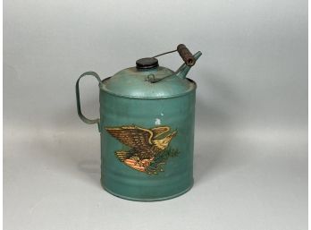 Vintage Eagle Americana Turquoise Gas Can