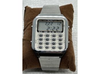 Vintage 1980s DELPHI 'MELODY' CALCULATOR WATCH- New Old Stock With Box