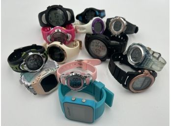 Large Lot Of Digital Sports Watches