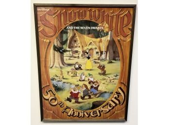 Vintage Disney Snow White And The Seven Dwarves 50th Anniversary Poster