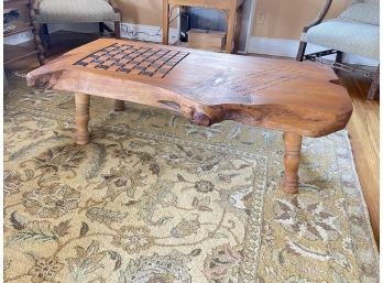 Live Edge Wood Slab Gaming Coffee Table