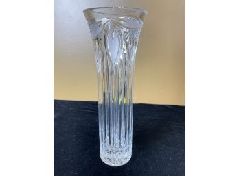 Cut And Etched Glass Vase