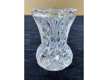 Small Clear Cut Glass Vase