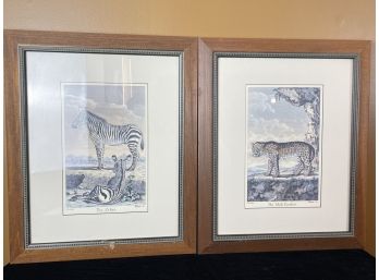 Pair Of Framed Animal Art Prints
