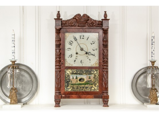 Second Empire  Mahogany Mantel Clock- By Mark Leavenworth, Waterbury Ct