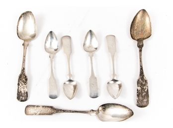 Group Bridgeport Ct Made American Coin Silver Spoons- 5.65 Troy Ozs.