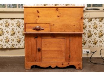 19th C. American Pine Wash Commode