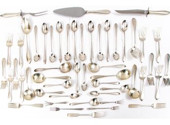 Large Sterling Silver Partial Flatware Service, Gorham - 46 Troy Ozs.