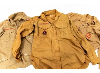 Group Vintage CT Boy Scout Shirts