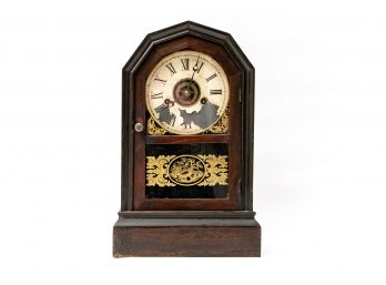19th C. American Mahogany Mantel Clock