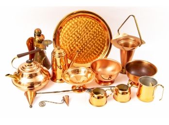 Large Group Vintage Copper Items