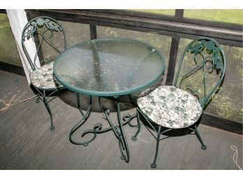 Vintage Bistro Table And Two Chairs