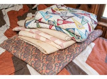 Large Collection Of Hand Made Quilts