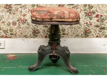Victorian Wood And Iron Stool