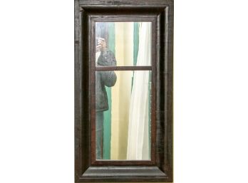 19th C. American Mahogany Two-part Ogee Mirror