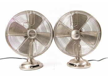 Pair Of Vintage Table Fans By Hunter, US Made