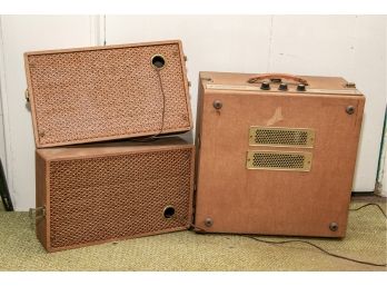 Vintage Portable Stereo With Speakers By Columbia