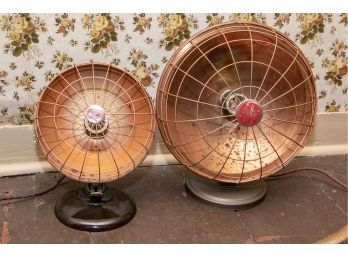 Two Vintage Table Top Metal Electric Fans