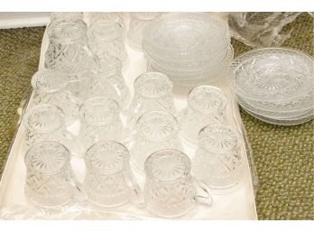 Large Group American Pressed Glass Service