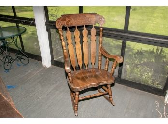 Carved Oak Rocking Chair