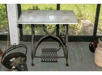 Antique Iron Sewing Machine Base Table