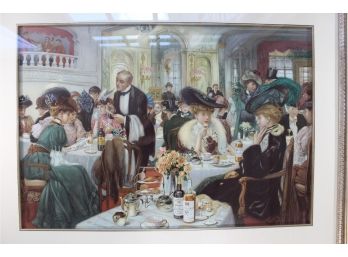 Pedro Domecq Original Poster By Fernand Toussaint Circa 1905 - Dining Room Scene