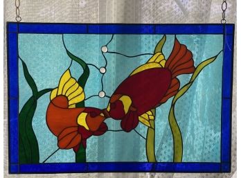 Stained Glass Fish Panel