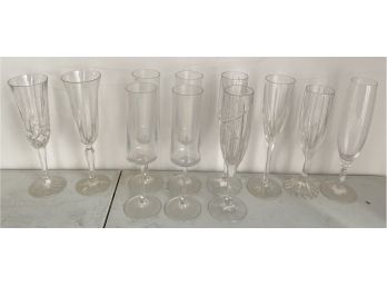 Mixed Lot Of Champagne Flutes
