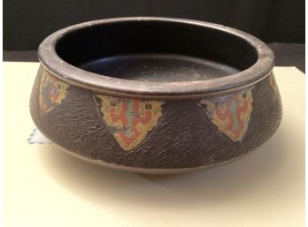 Vintage Nippon Footed Planter Bowl With Arts And Crafts Style Decoration