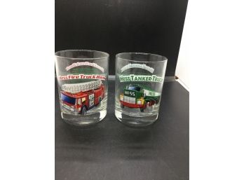 Hess Collectible Rocks Glasses Set Of 2