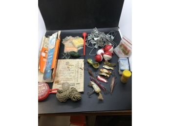 Huge Lot Of Vintage Fishing Gear And Ephemera