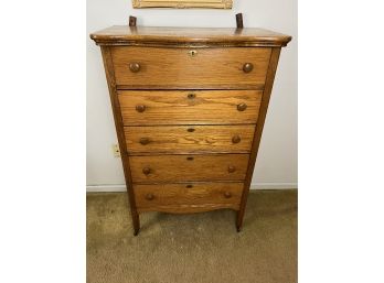 Antique Oak Highboy Dresser