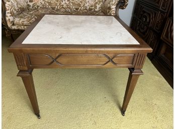 Faux Marble End Table