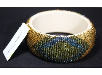 Laila Rowe Glass Beaded Bangle Bracelet Having Tags