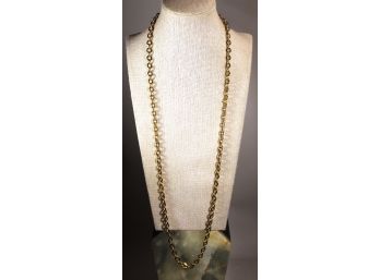 Vintage Monet Gold Tone Link Chain Necklace 30' Long