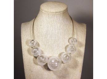 Vintage Designer Blown Glass 'Bubble' Necklace 1980s