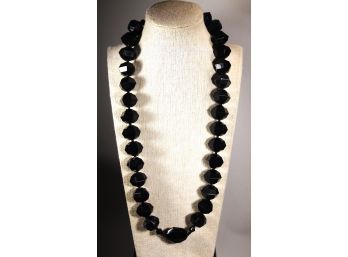 1980s Chunky Plastic Beaded Necklace 24' Long