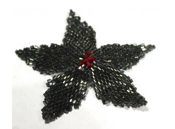 Fine Artisan Studio Fine Glass Beaded Flower Form Brooch