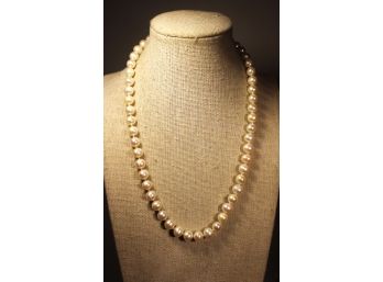 Genuine Vintage Cultured Pearl Necklace Filigree Clasp