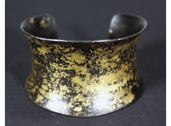 Ancient Form Bracelet Having Gold Overlay Signed Illegibly