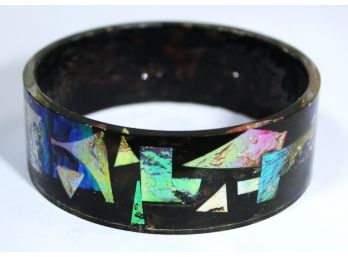 Artisan Studio Acrylic Plastic Bracelet Reverse Foil Geometric Bangle Bracelet