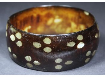 Spot Decorated Paper Marche 1980s Bangle Bracelet