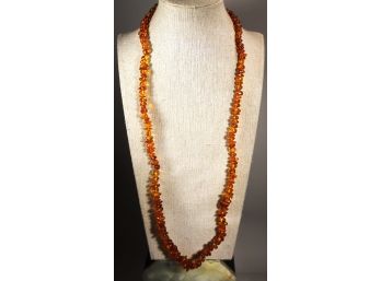 26' Genuine Amber Beaded Necklace