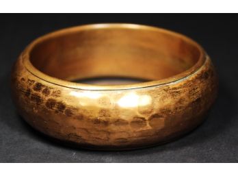 Solid Copper Hand Wrought 1980s Bangle Bracelet