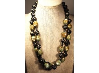 Interesting Designer Stone Beaded Multi Strand Necklace