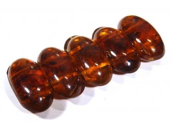 Large Genuine Amber Beaded Elastic Bracelet