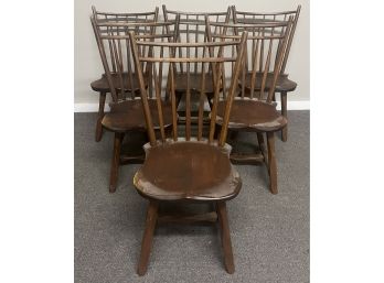 Six 'Hunt Country' Windsor Side Chairs